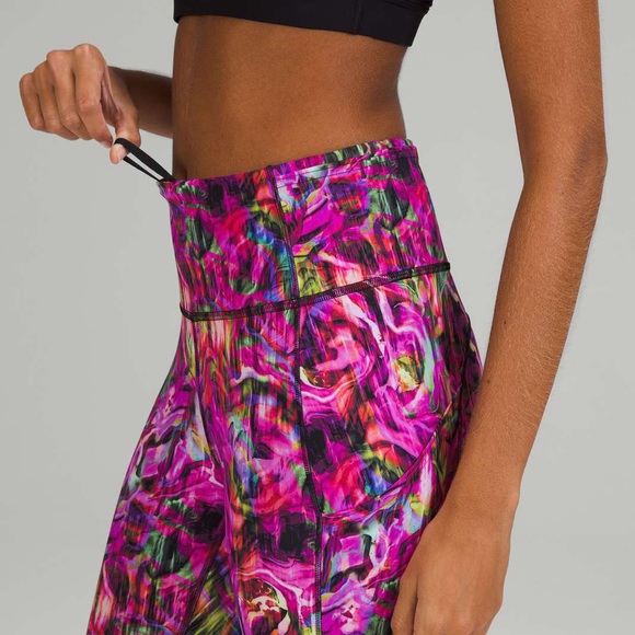 NWT Lululemon Fast and Free High-Rise Tight 25" In Hyper Flow Pink Multi - Picture 3 of 15